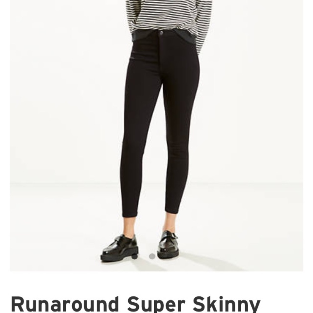 NWT Levi's Runaround Super Skinny Sz S black